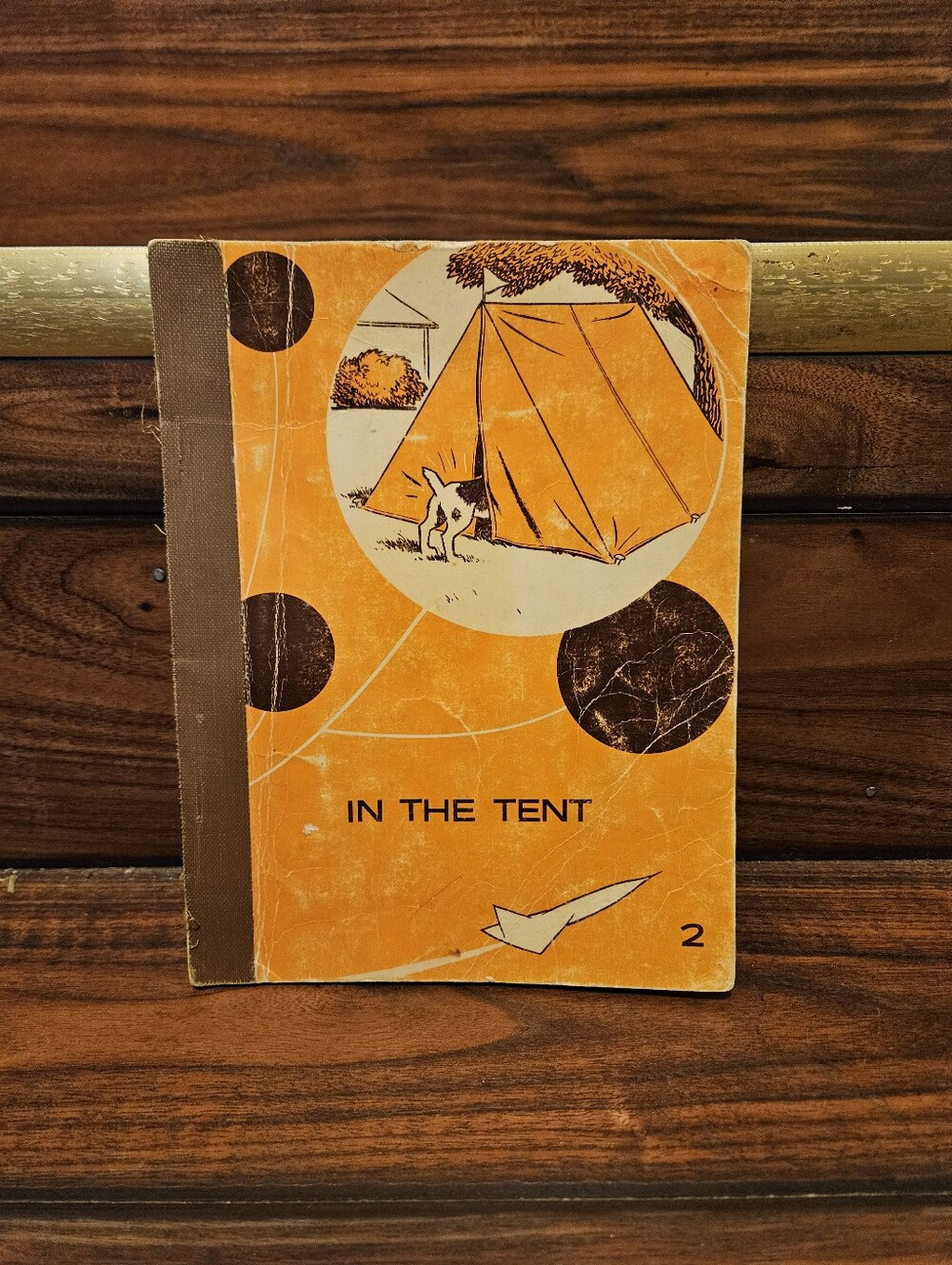 VINTAGE KIDS BOOK 1967 "In The Tent" Retro Orange Cover Art Collectible Dog